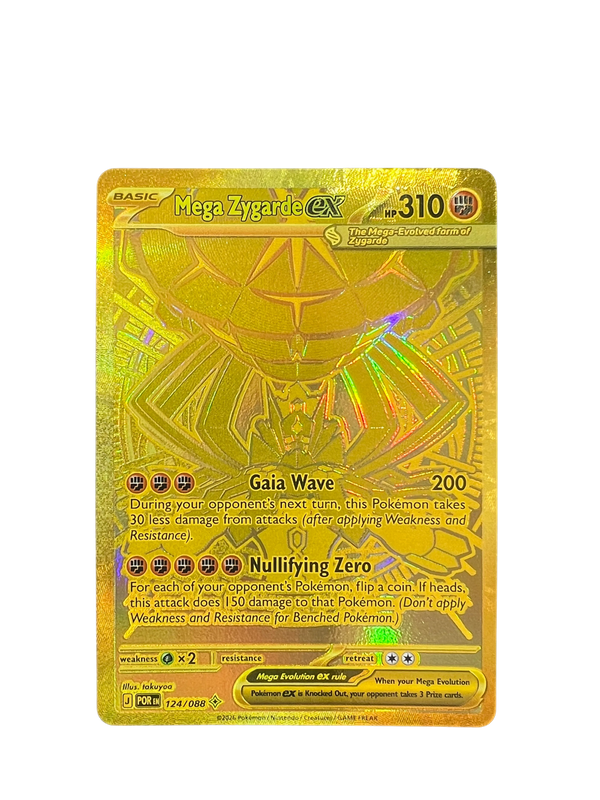 Mega Zygarde ex β Poke Rumble 124/088 Gold Hyper Rare