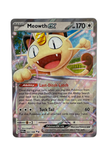 Meowth ex — Poke Rumble 062/088 Double Rare