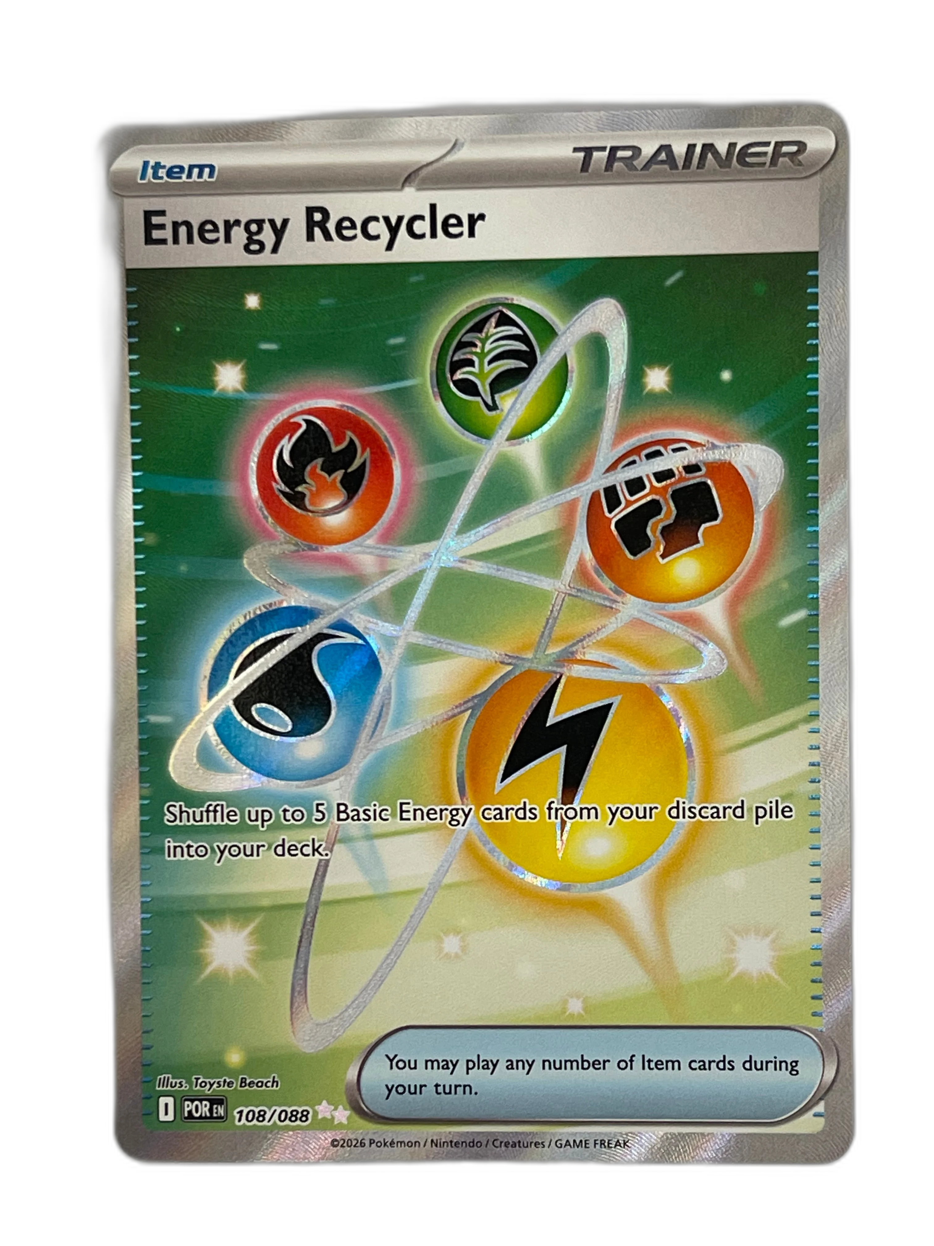 Energy Recycler — Poke Rumble 108/088 Illustration Rare