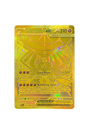 Mega Zygarde ex — Poke Rumble 124/088 Gold Hyper Rare