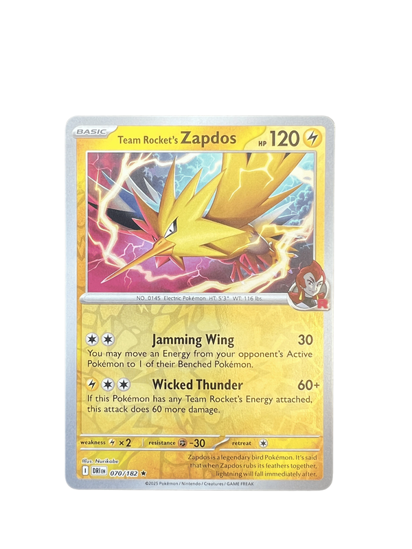 Team Rocket's Zapdos 070/182 - Destined Rivals